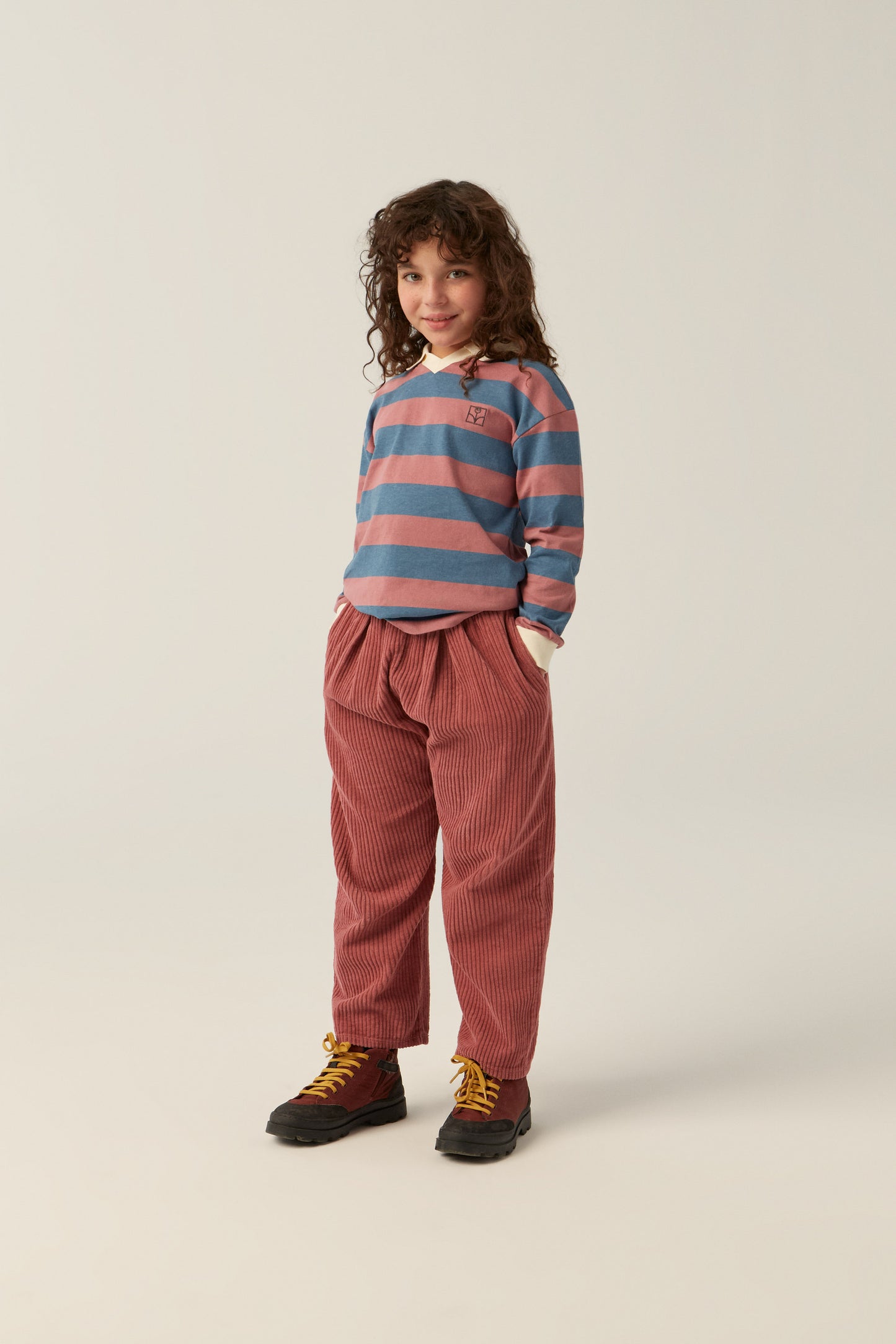 The Campamento Purple and Blue stripes polo