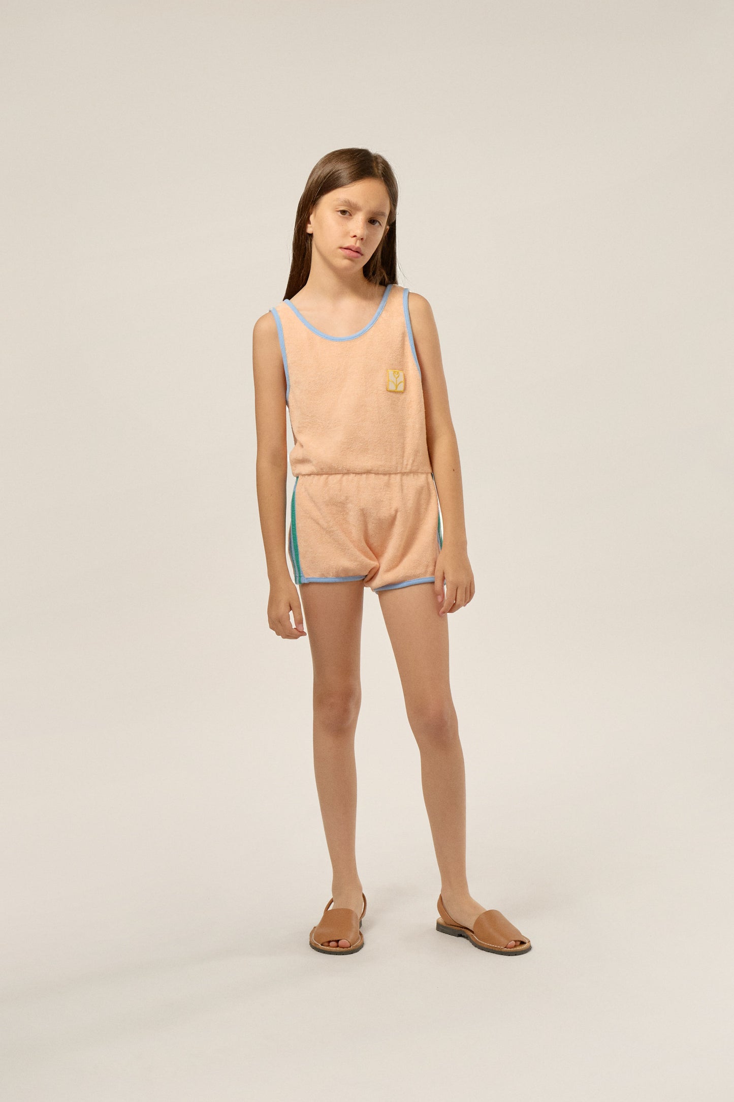 The Campamento COLOR BLOCK overall peach / 4Y