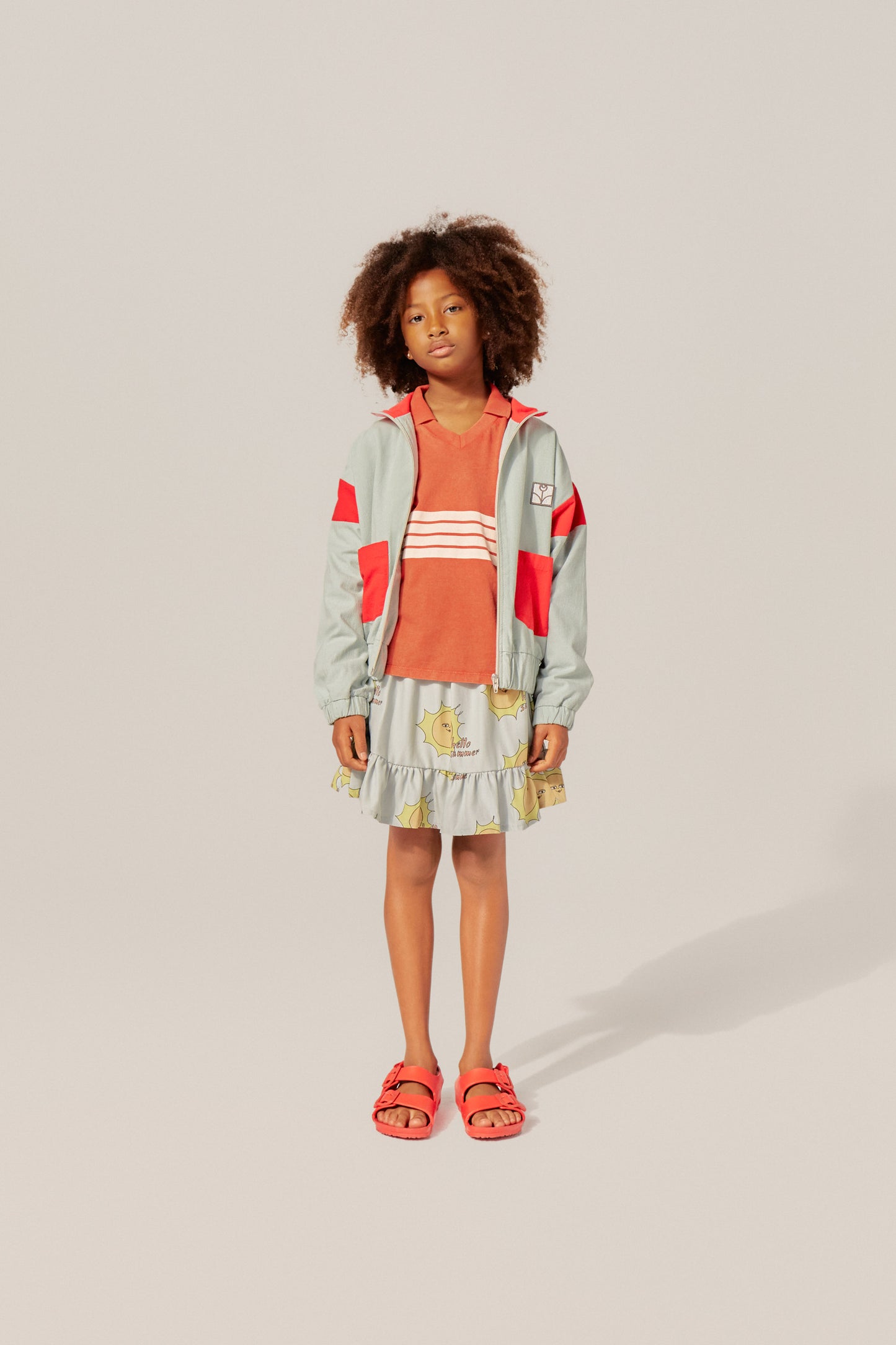 The Campamento suns allover kids skirt