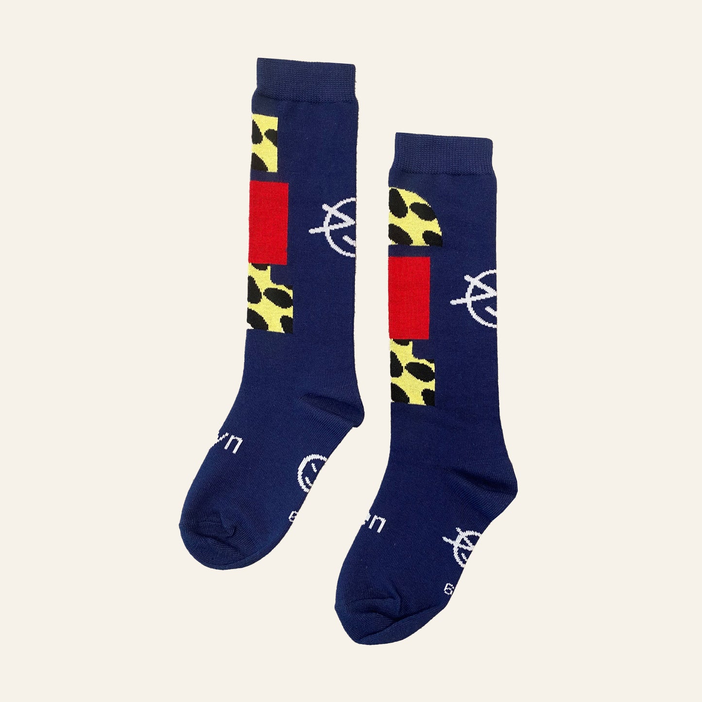 Wynken BLOCK print sock navy multi