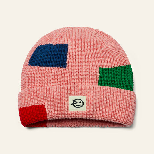 Wynken BLOCK beanie blush pink multi