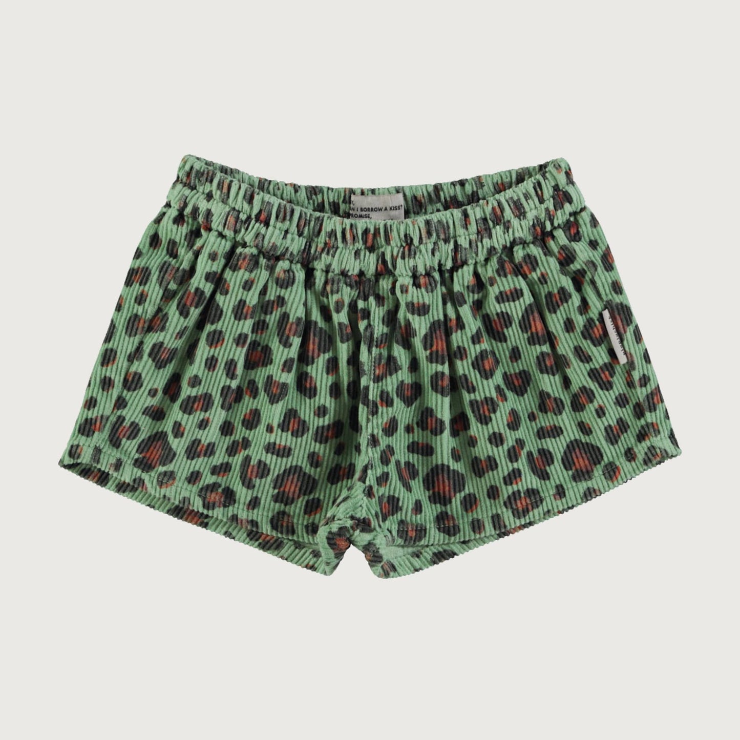 Piupiuchick GREEN shorts with animal print