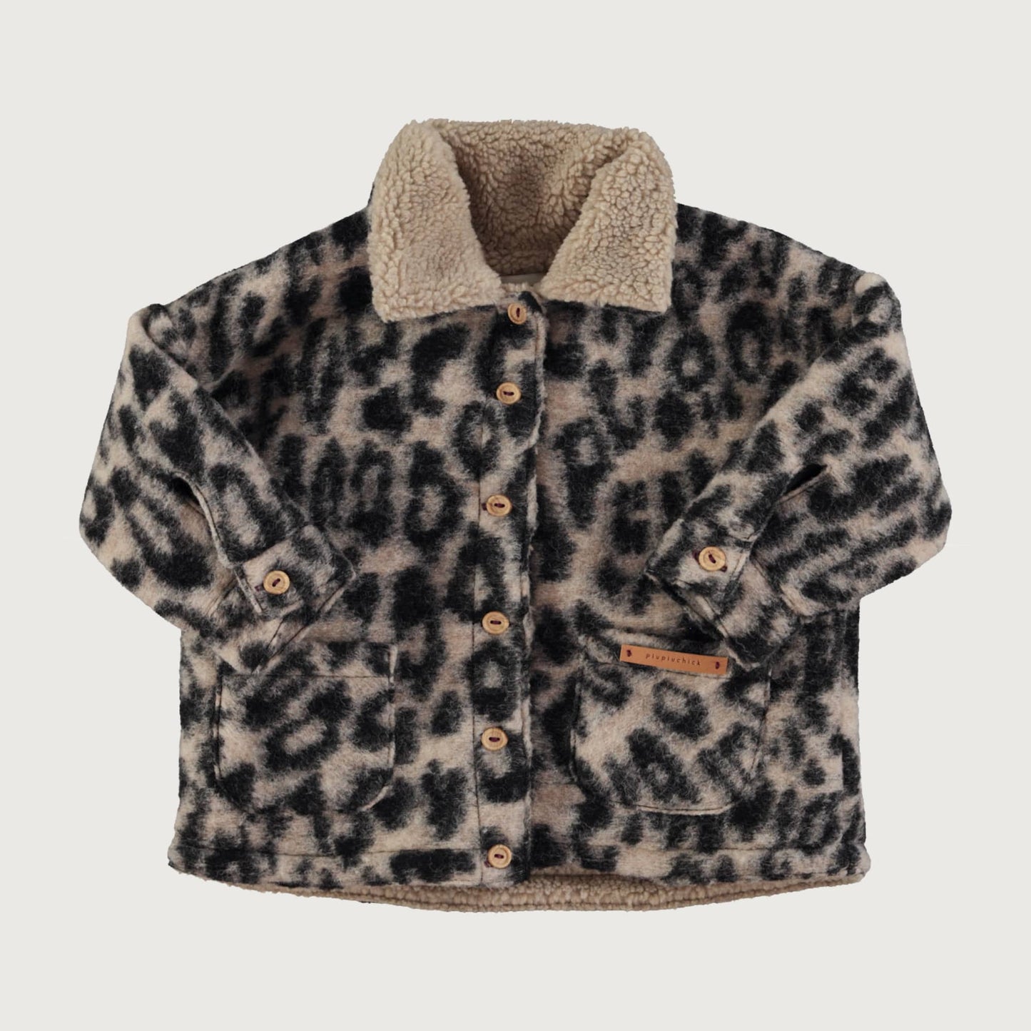 Piupiuchick Jacket ecru with ANIMAL print