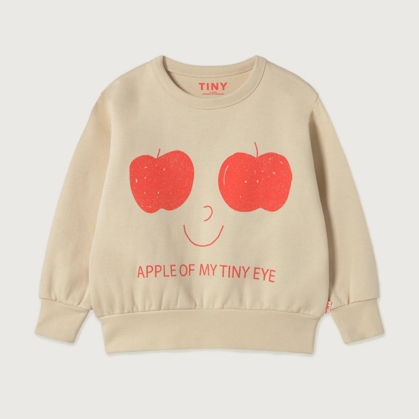 Tinycottons APPLES eyes graphic sweatshirt vanilla / 8Y