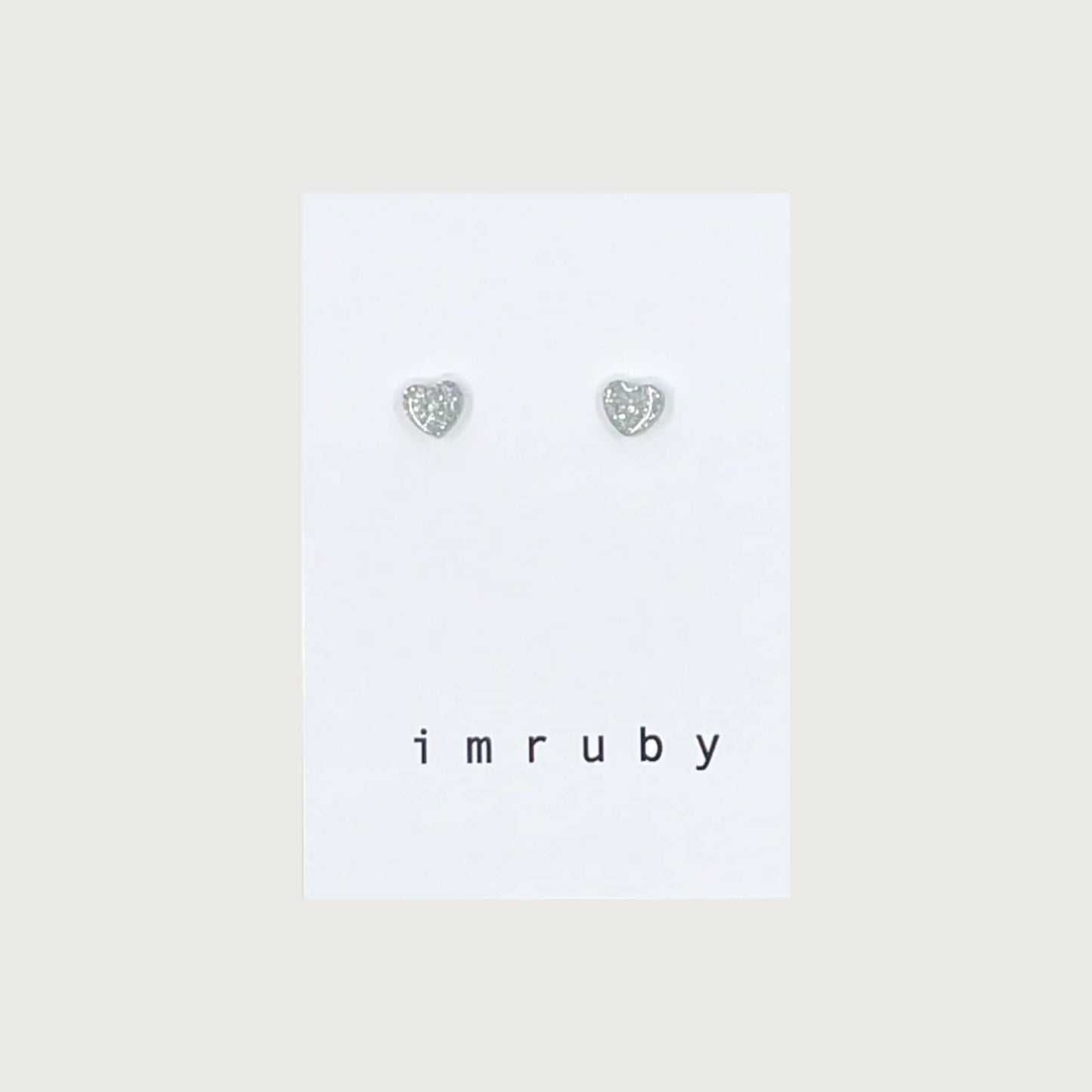 Imruby BIBI heart stud earrings