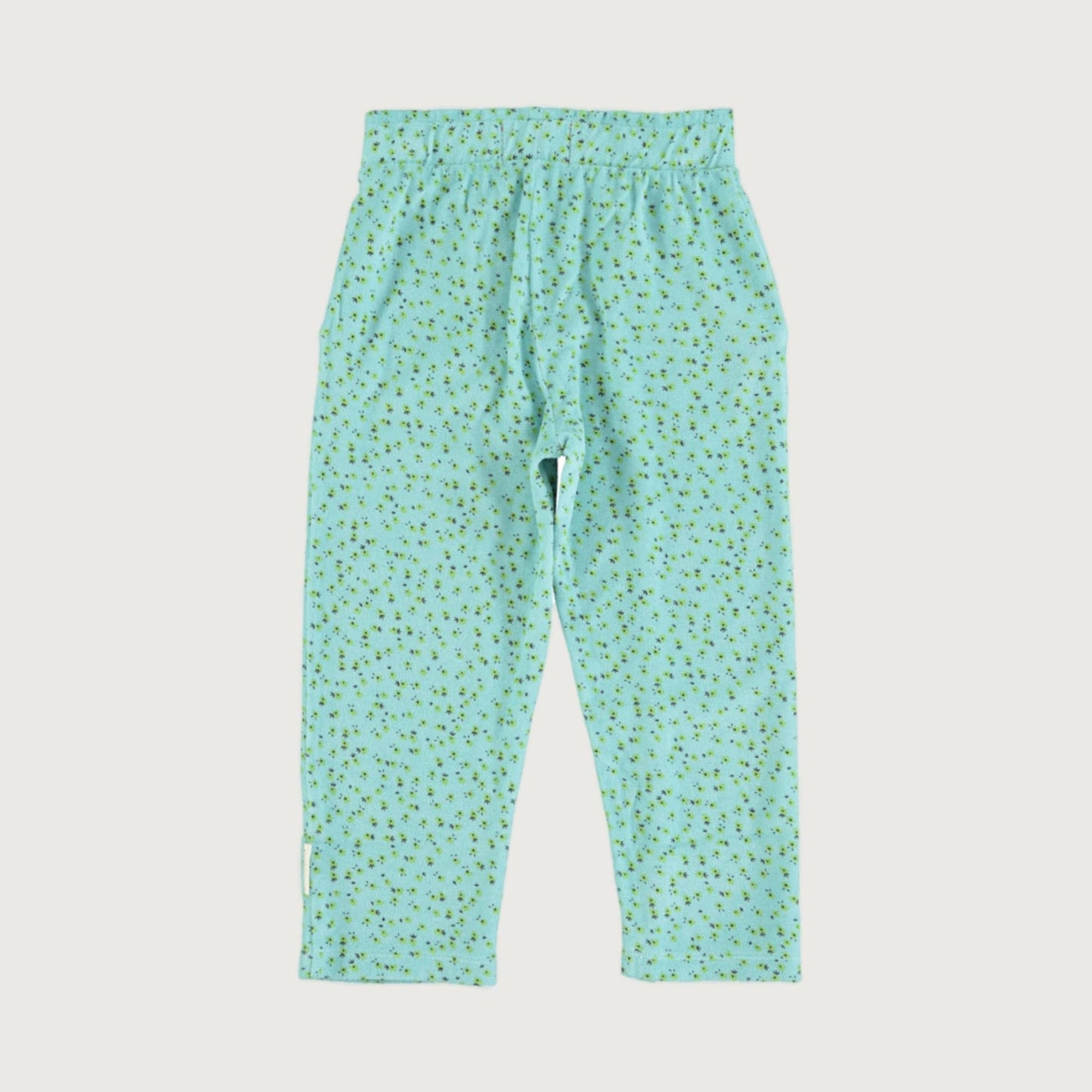 Piupiuchick trousers light blue with yellow flowers