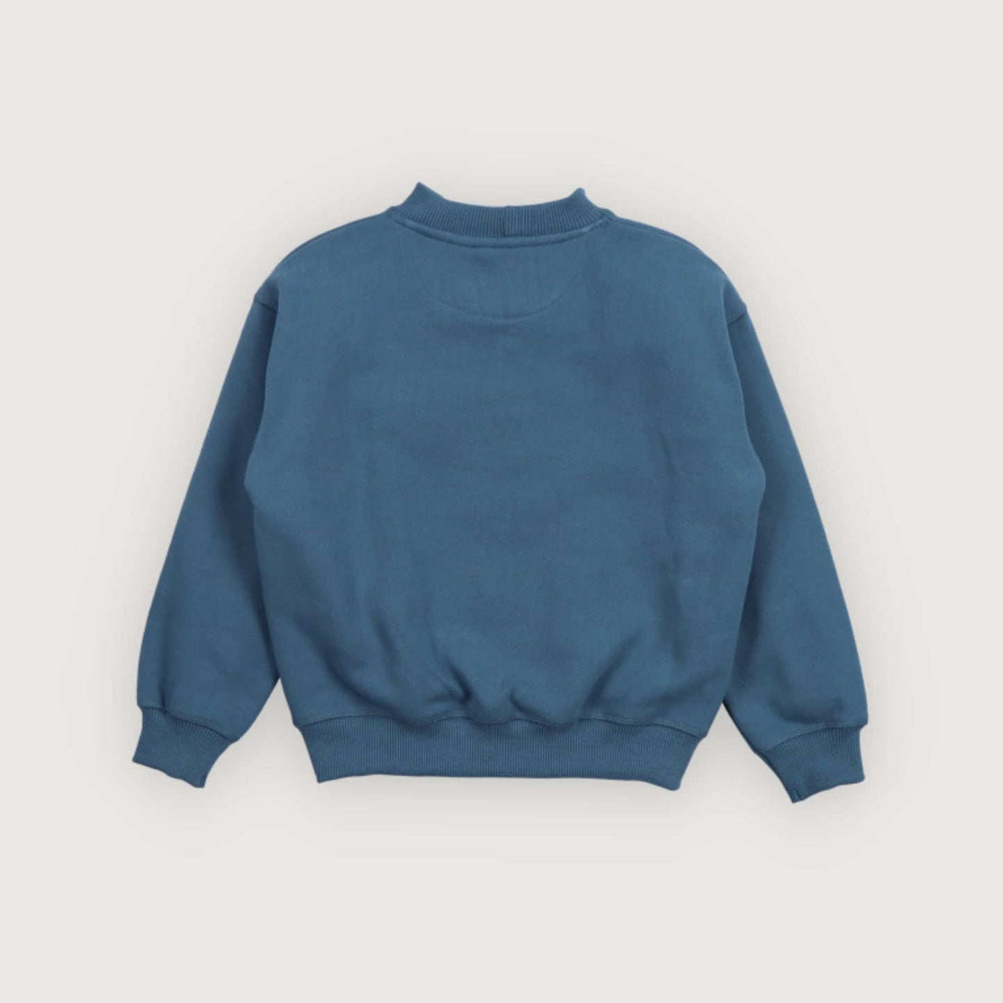 The New Society TNS LOGO rib collar sweatshirt void blue