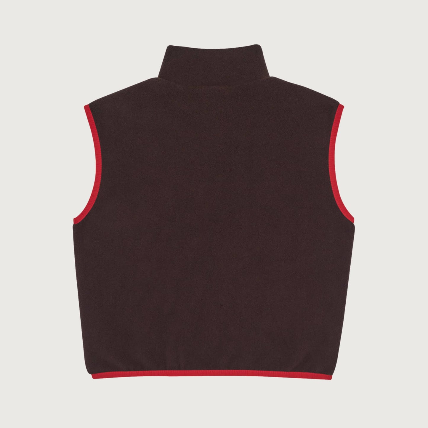 The Campamento Color block zipped vest brown