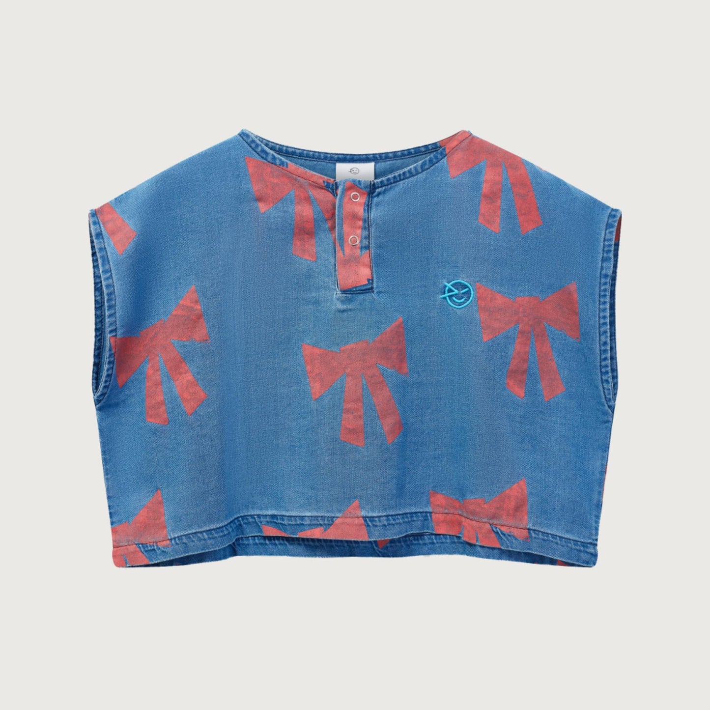 Wynken Vela top twill denim / 8Y