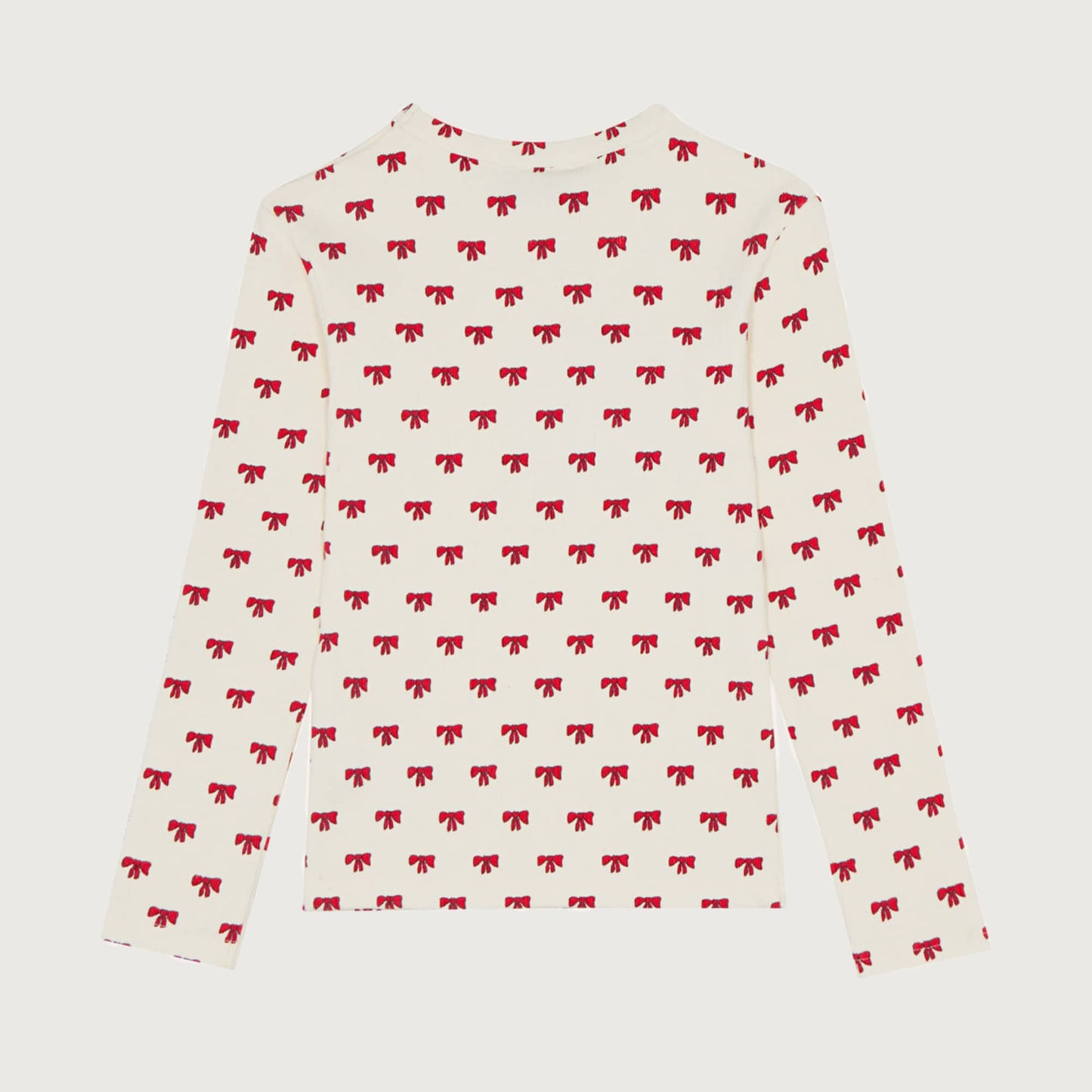 The Campamento Red bows T-shirt ecru