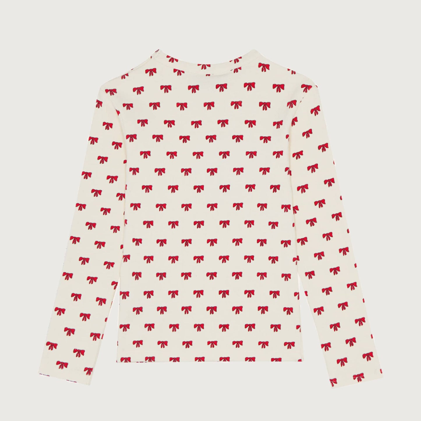The Campamento Red bows T-shirt ecru