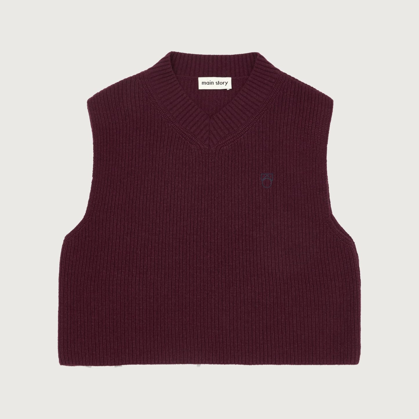 Main Story Knitted vest burgundy