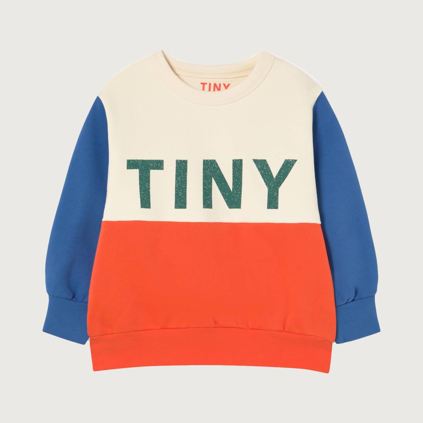 Tinycottons COLOR BLOCK sweatshirt light cream