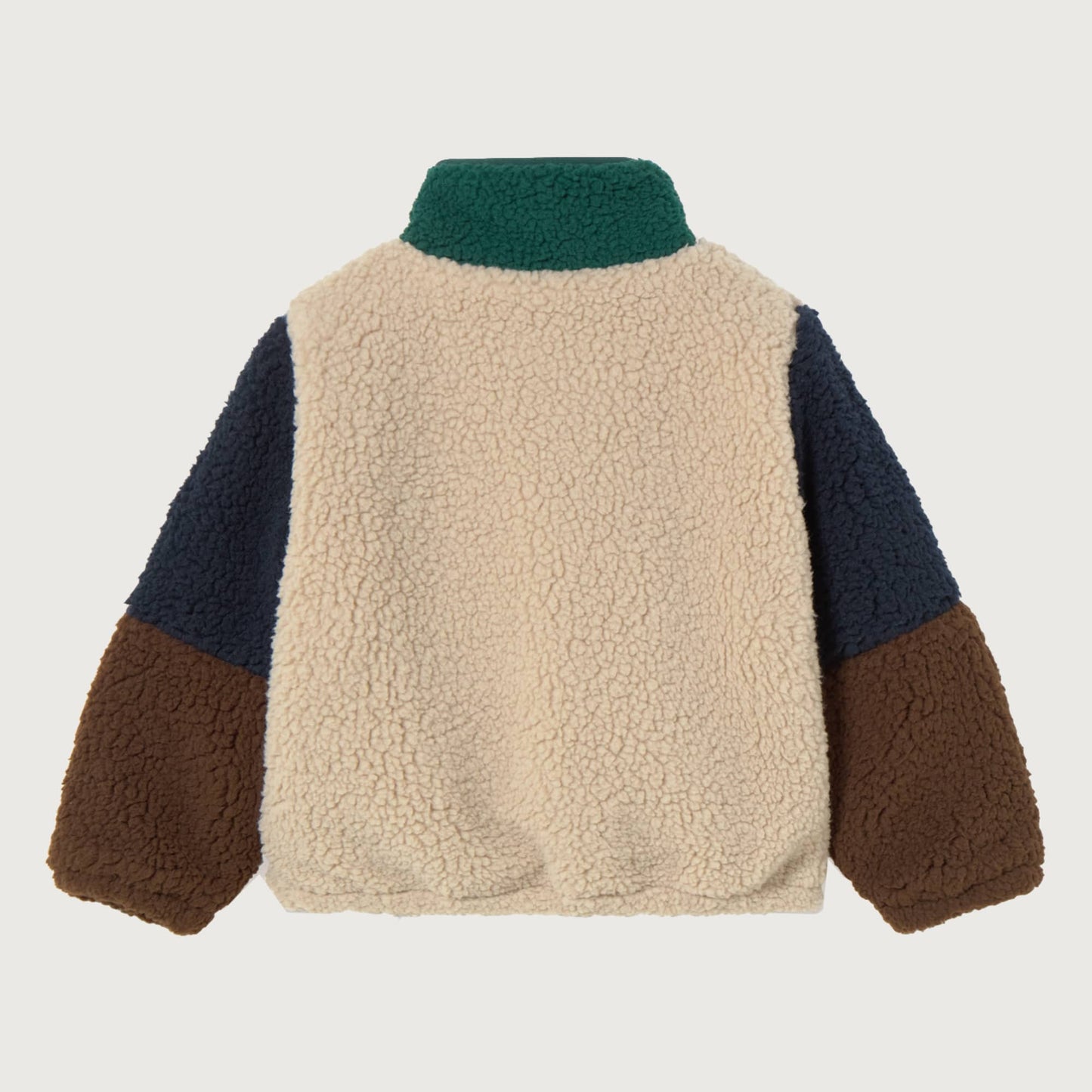 Tinycottons COLOR BLOCK polar sherpa jacket dark green