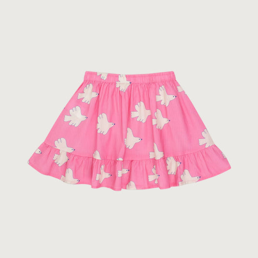 Tinycottons Doves Skirt dark pink