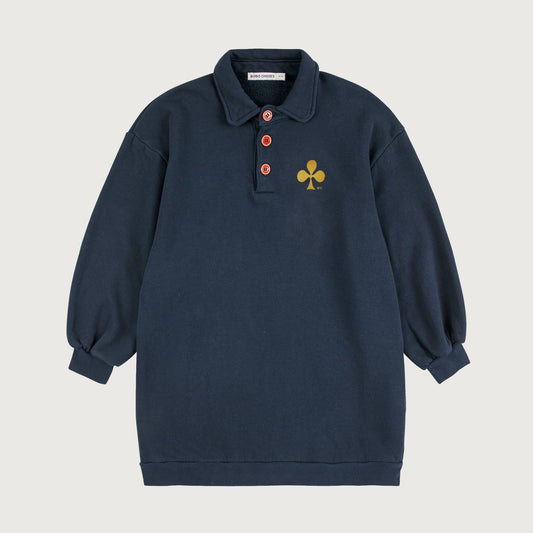 Bobo Choses CLOVER POLO sweatshirt dress midnight blue