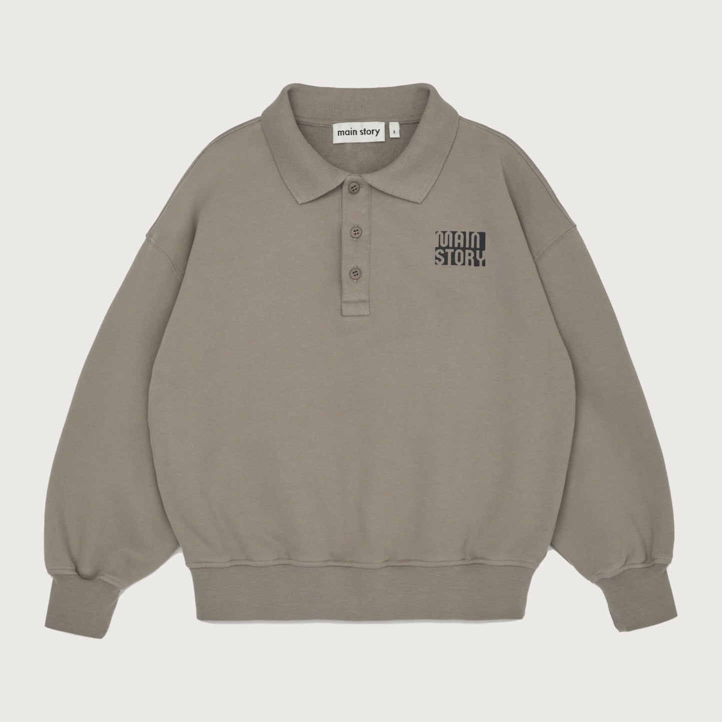 Main Story Polo sweatshirt driftwood