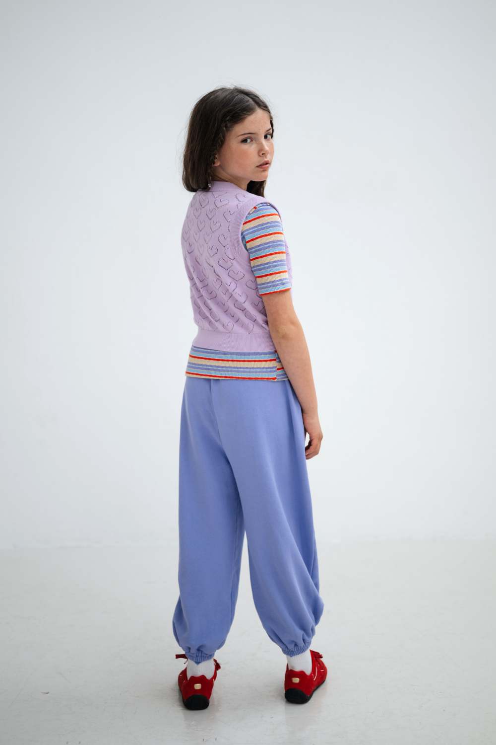 Repose AMS V neck spencer soft glacier bloom