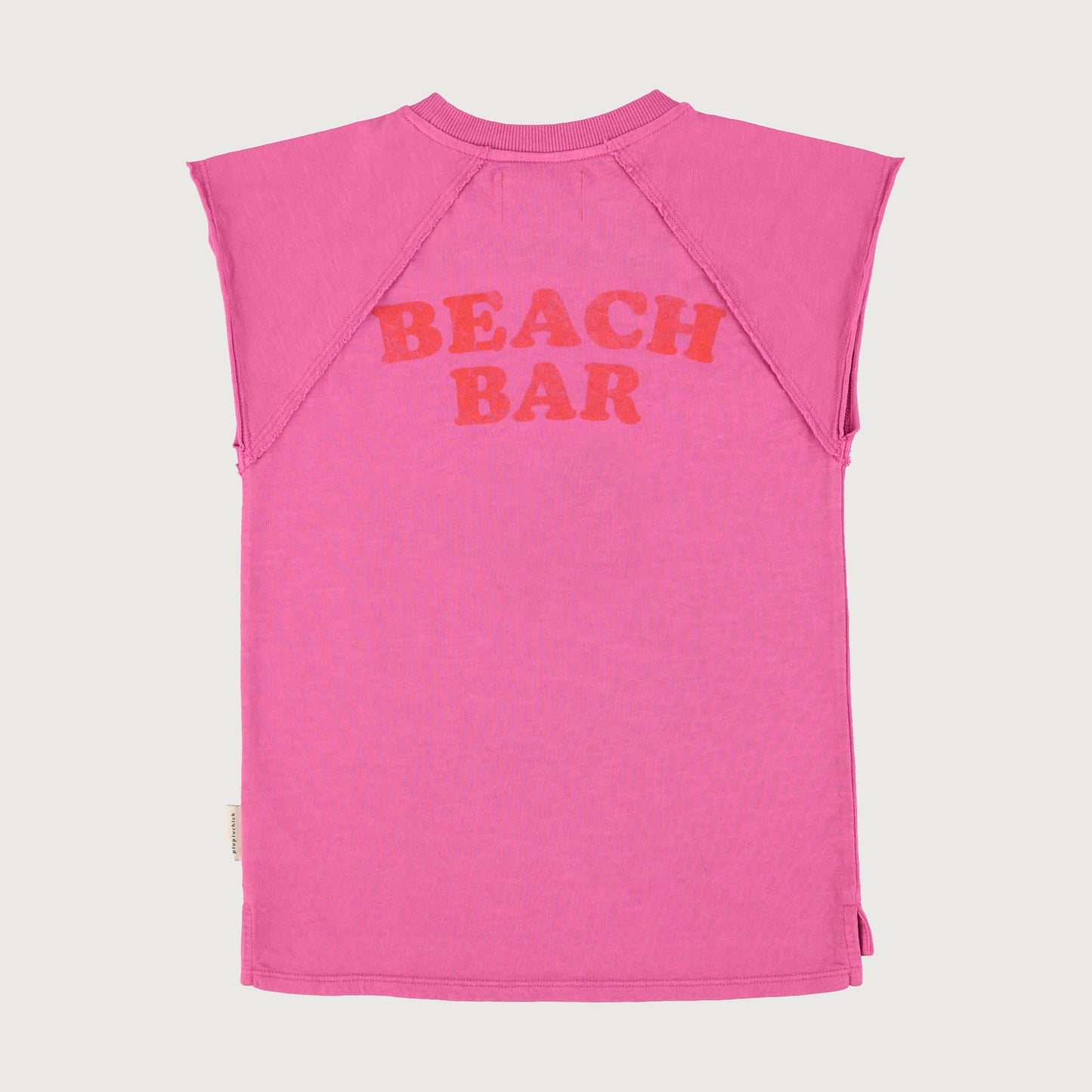 Piupiuchick T-shirt dress fuchsia with ICE CREAM print