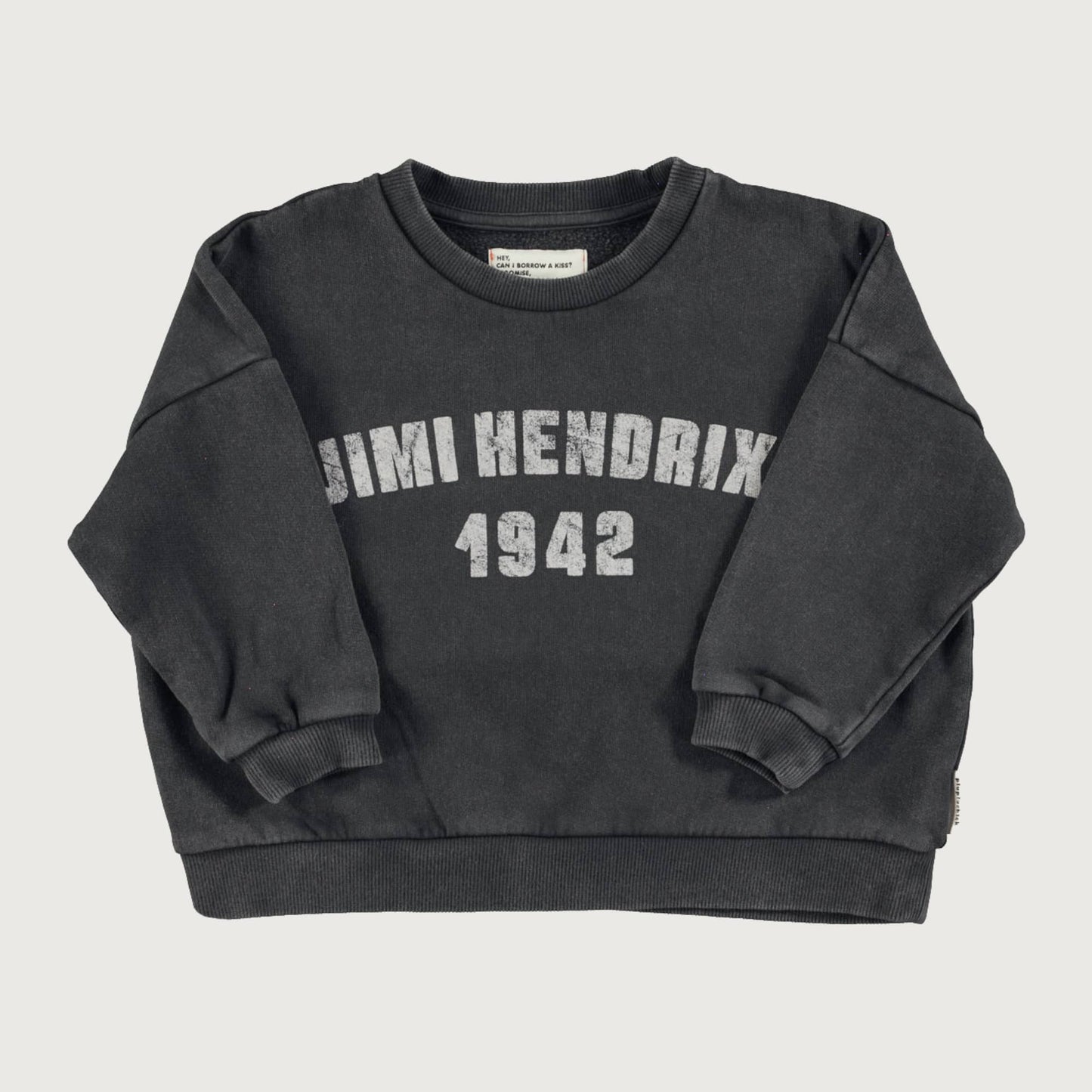 Piupiuchick Sweatshirt faded black with JIMI HENDRIX print
