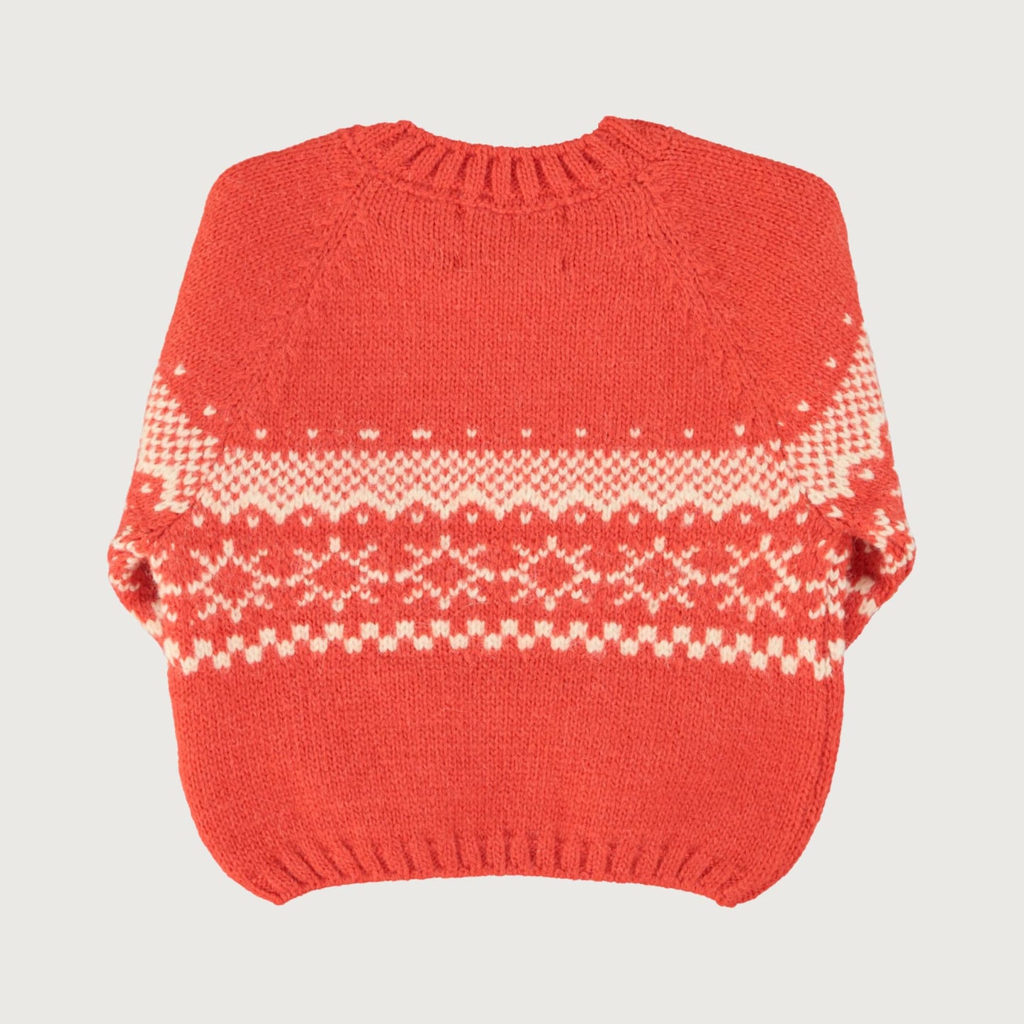 Piupiuchick knitted Jacquard sweater red