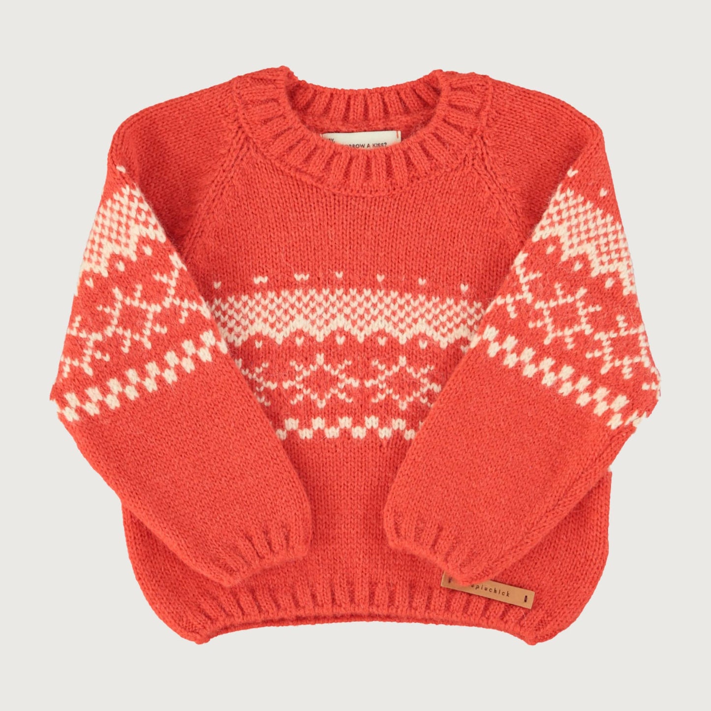 Piupiuchick knitted Jacquard sweater red