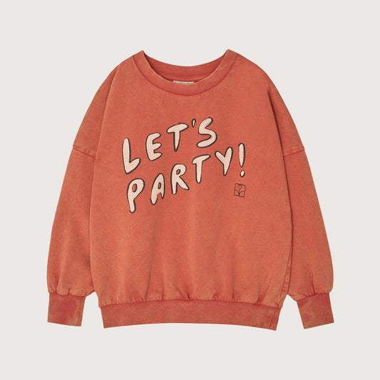The Campamento Let's Party Oversized Sweatshirt red