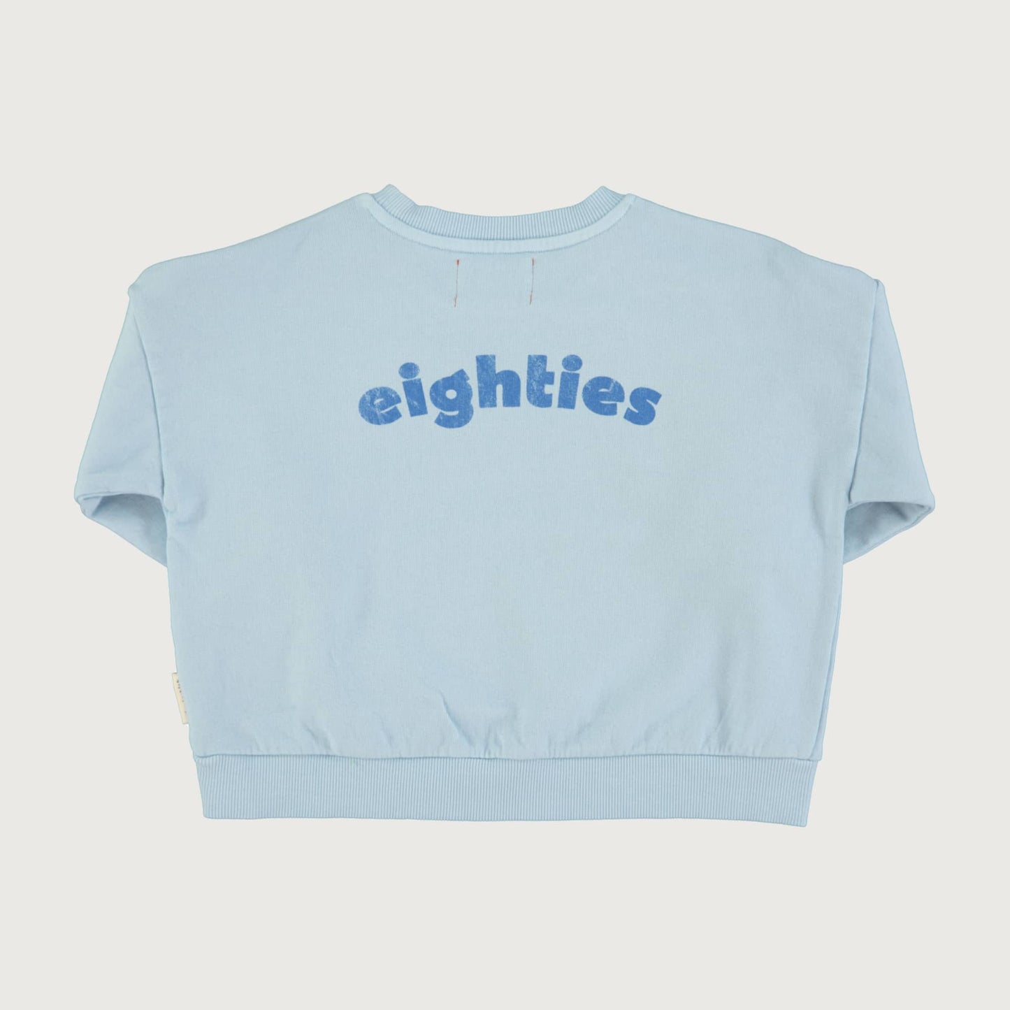 Piupiuchick light blue sweatshirt with MULTICOLOR WAVE print