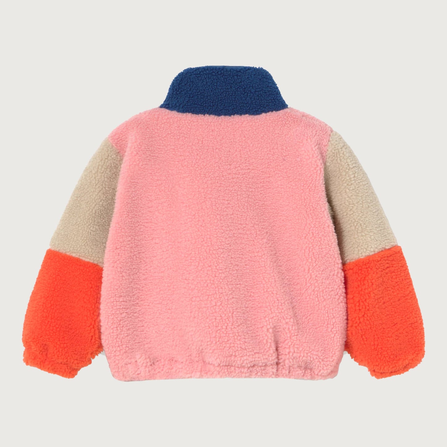 Tinycottons COLOR BLOCK polar sherpa jacket summer red