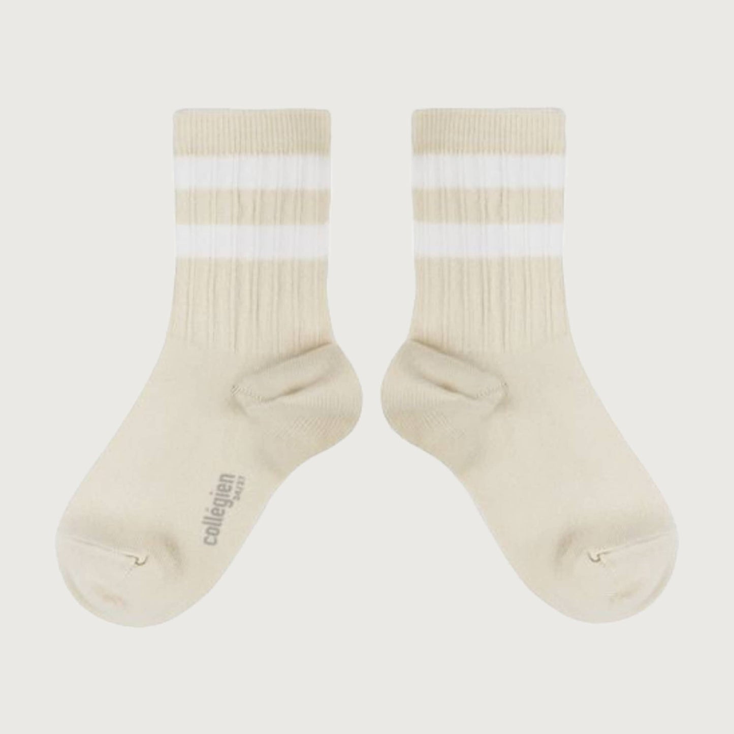 Collégien Nico ribbed varsity crew socks DOUX AGNEAUX