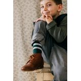 Collégien Nico ribbed varsity crew socks BLEU CENDRE