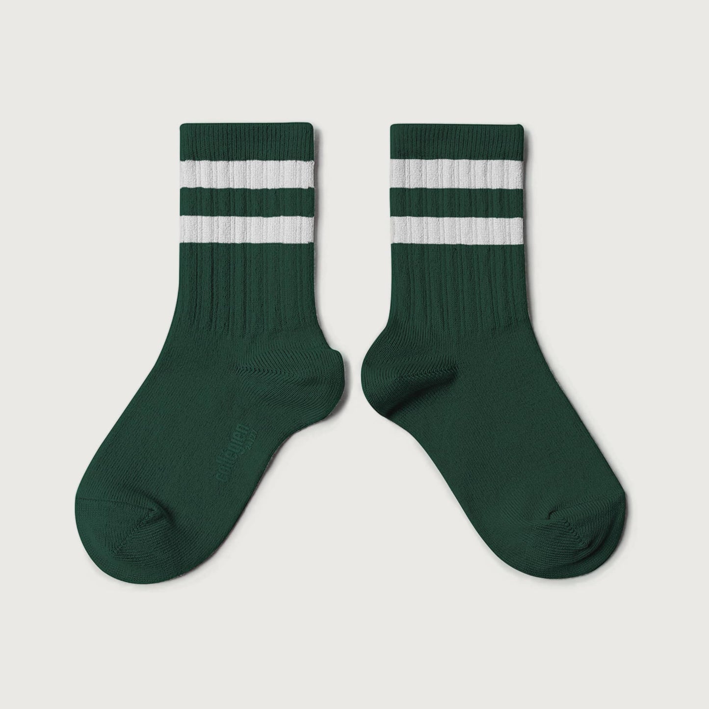 Collégien Nico ribbed varsity crew socks VERT FORÊT