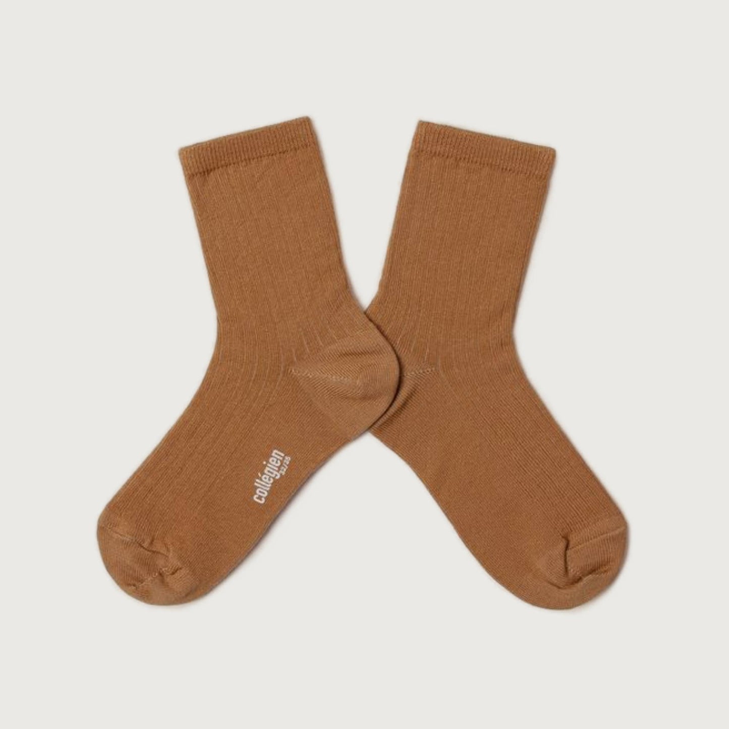 Collégien Paul ribbed ankle socks CARAMEL AU BEURRE SALE
