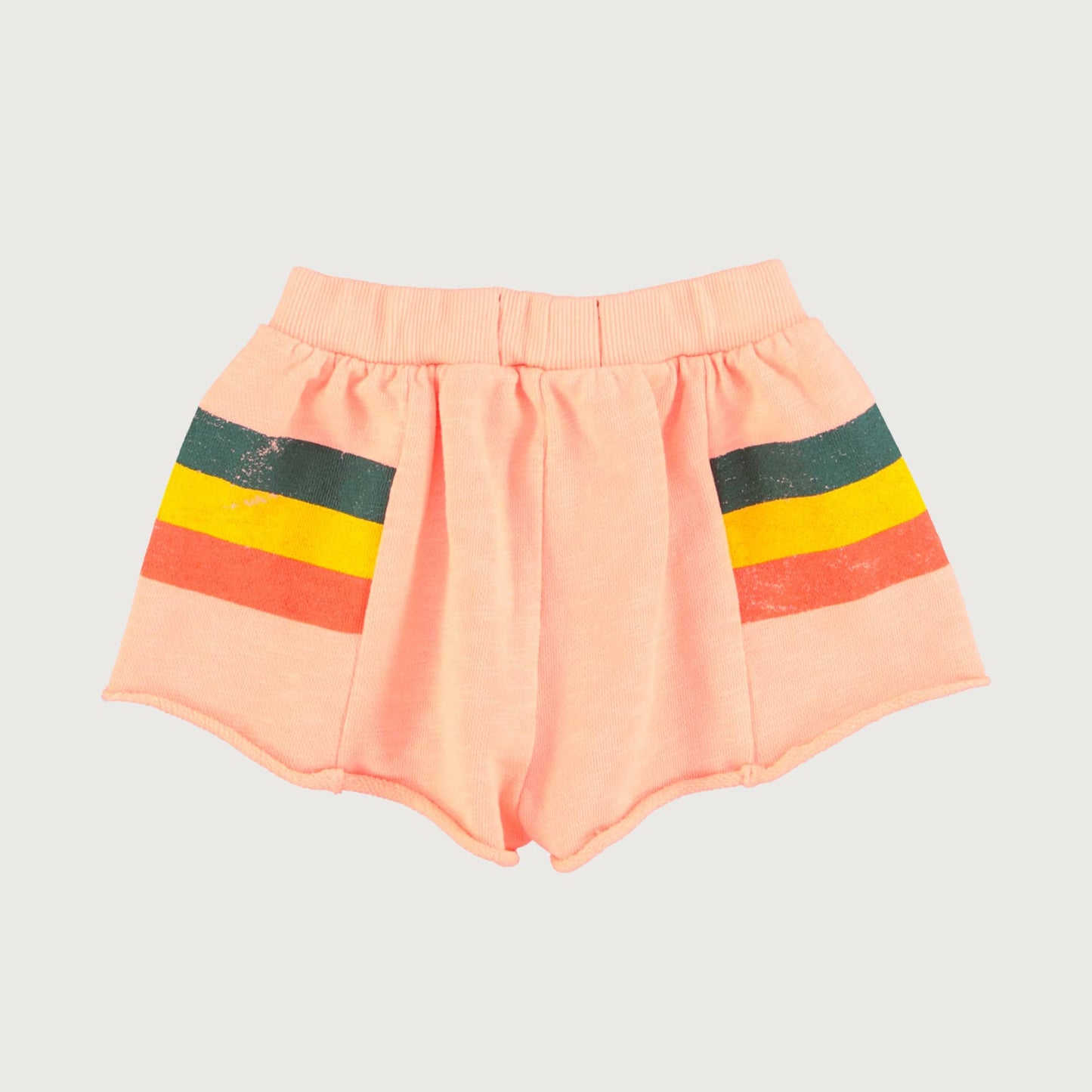 Piupiuchick pink shorts with multicolor STRIPES