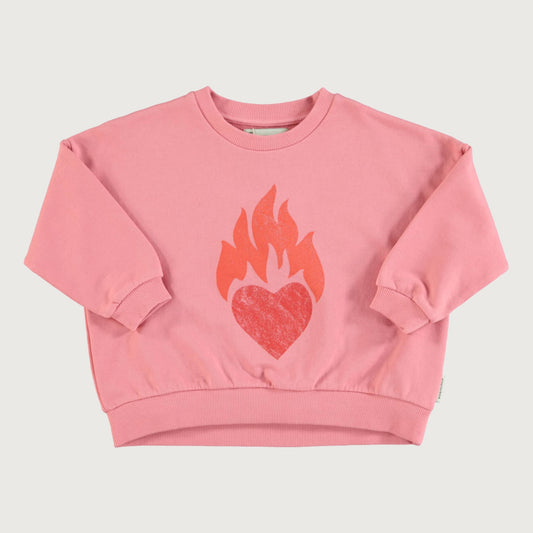 Piupiuchick pink HEART sweatshirt