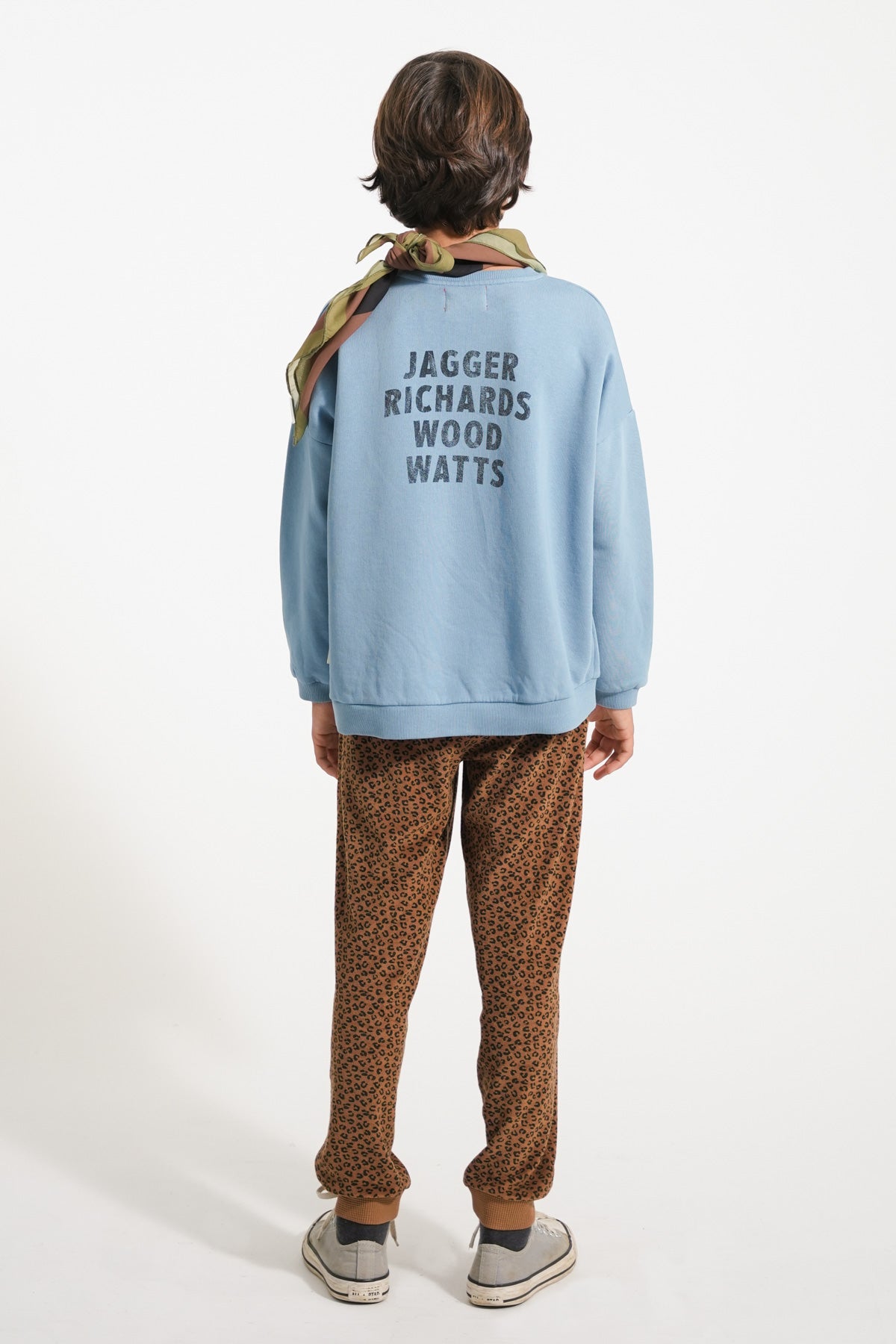 Piupiuchick Sweatshirt blue with ROCK STARS print
