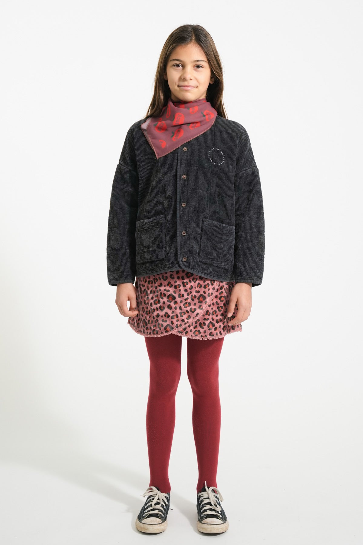 Piupiuchick Short skirt pink with ANIMAL print