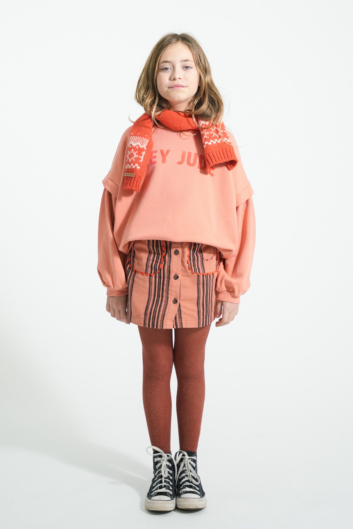 Piupiuchick Sweatshirt pink with HEY JUDE print