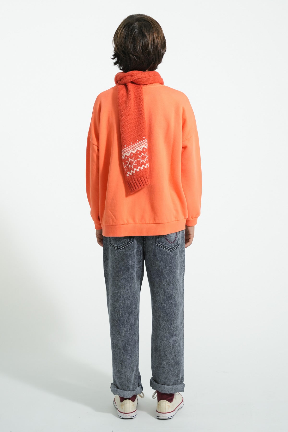 Piupiuchick Sweatshirt orange with MUSIC print