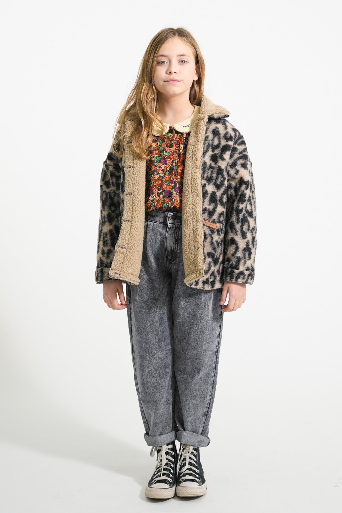Piupiuchick Jacket ecru with ANIMAL print