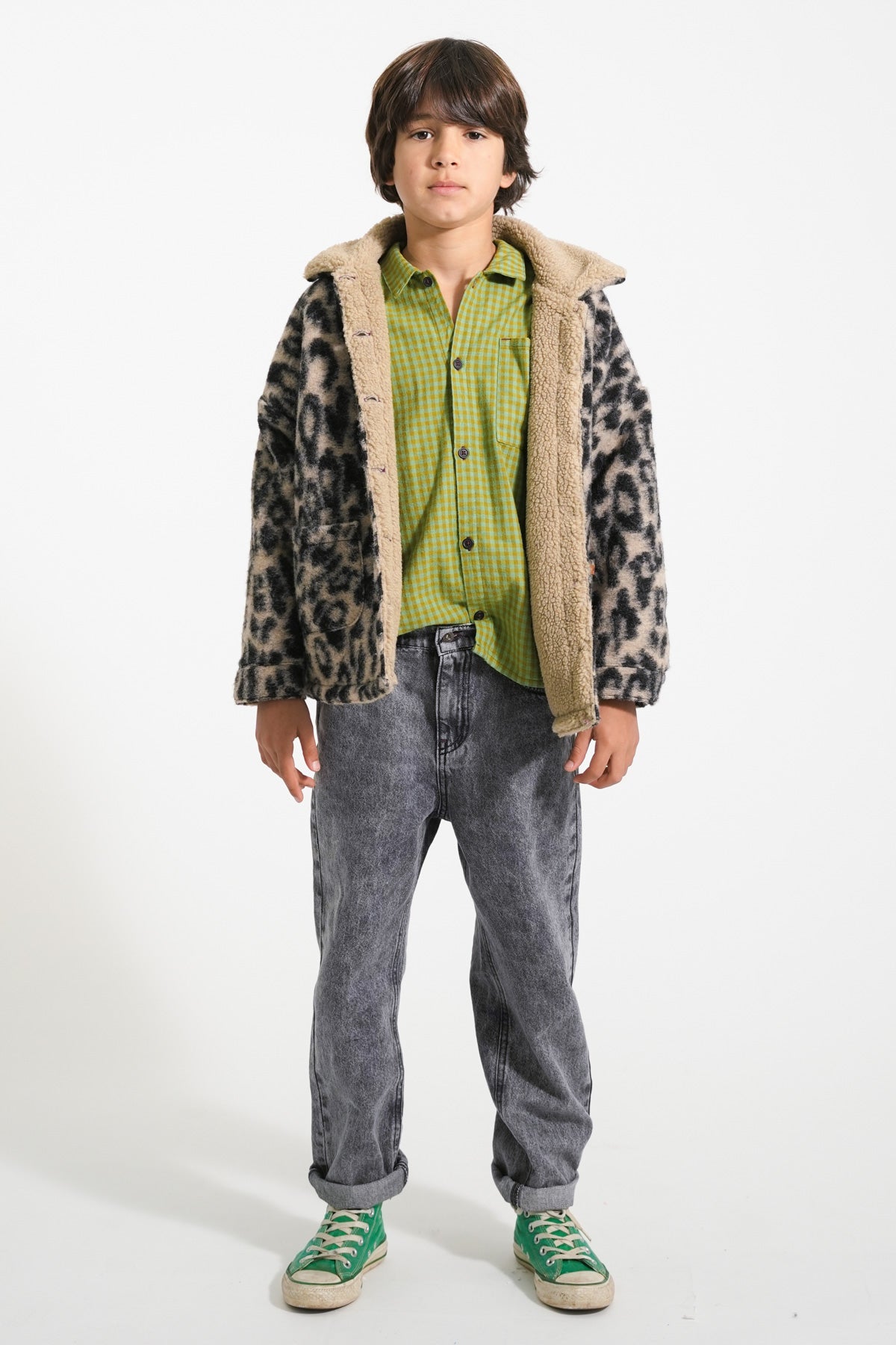 Piupiuchick Jacket ecru with ANIMAL print