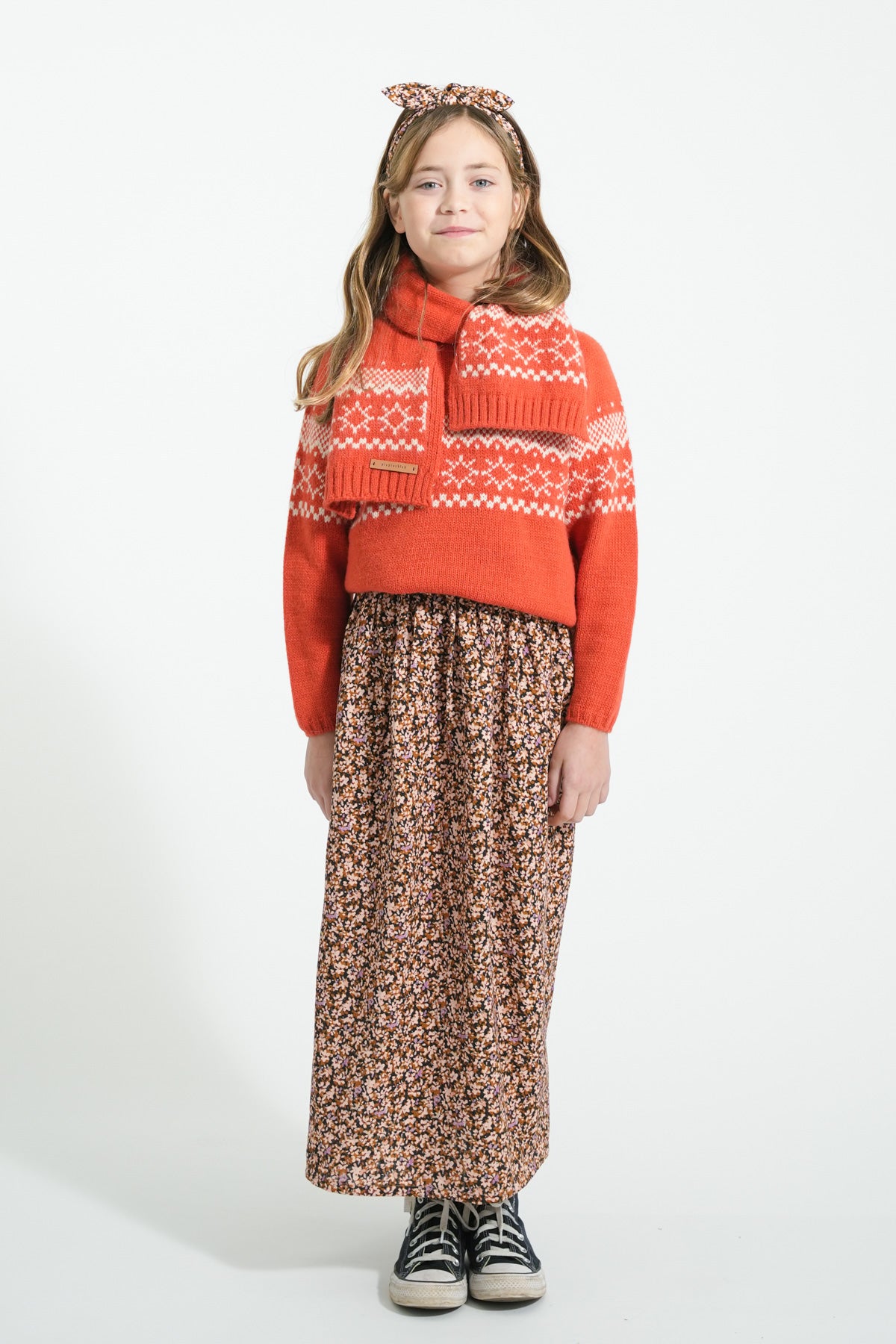 Piupiuchick knitted Jacquard sweater red