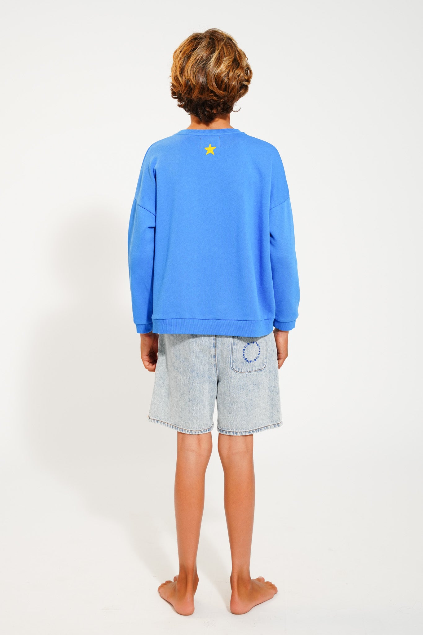 Piupiuchick blue sweatshirt with FANTASTIC print