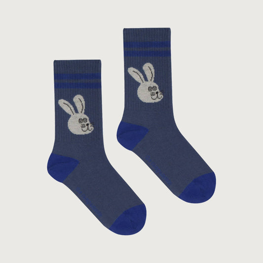The Campamento Rabbit blue socks / 7-8Y
