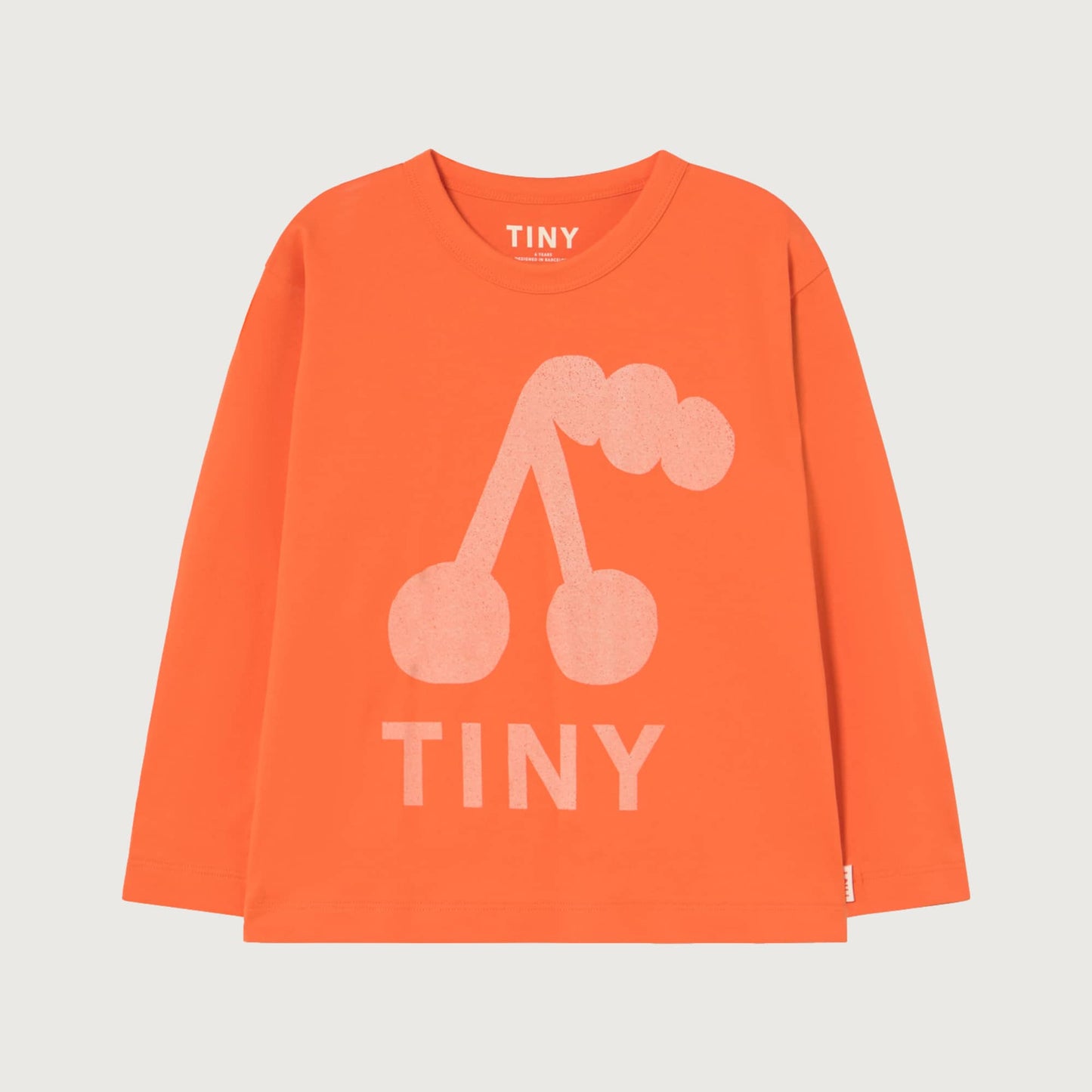 Tinycottons CHERRY graphic sleeve tee red