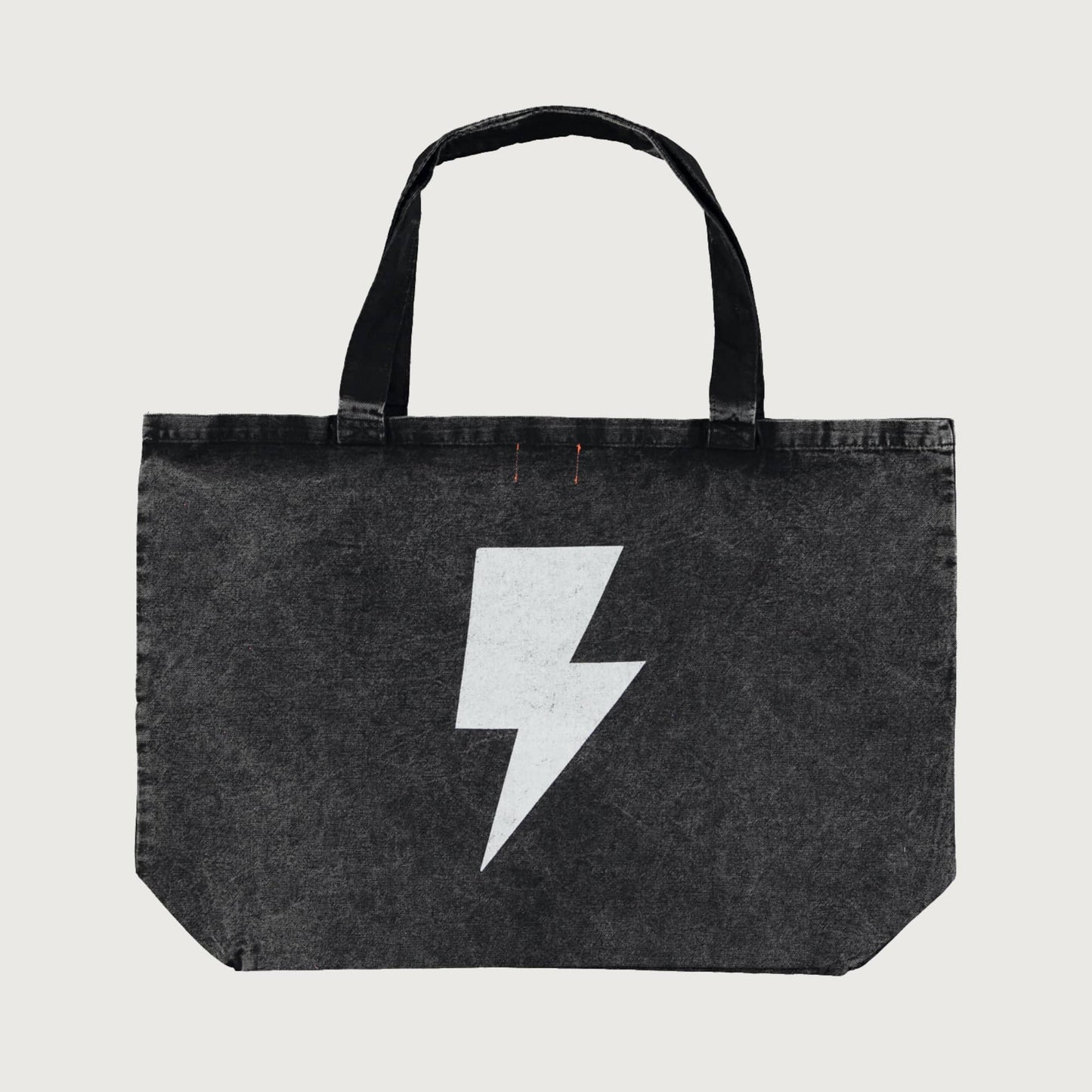 Piupiuchick XL bag faded black with ROCK 'N ROLL print