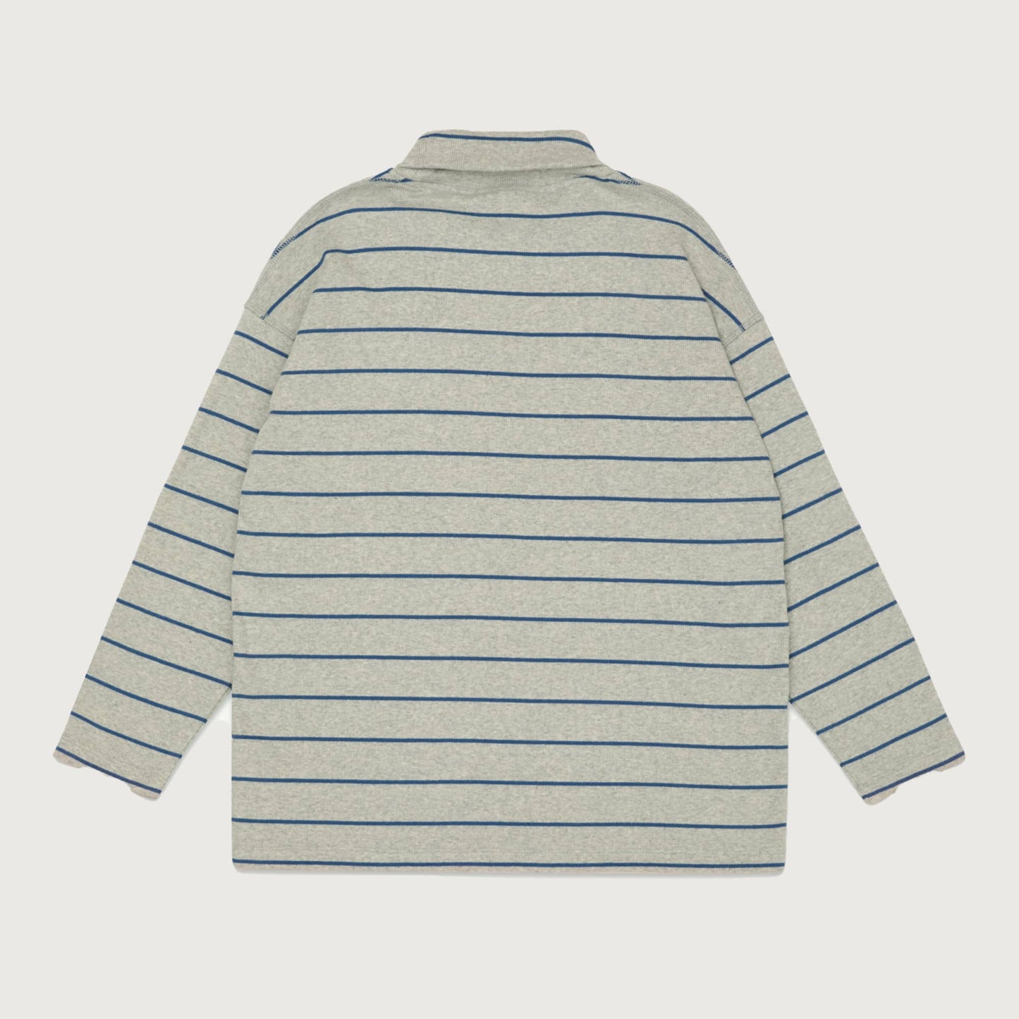 Main Story Roll neck rib top melange stripe