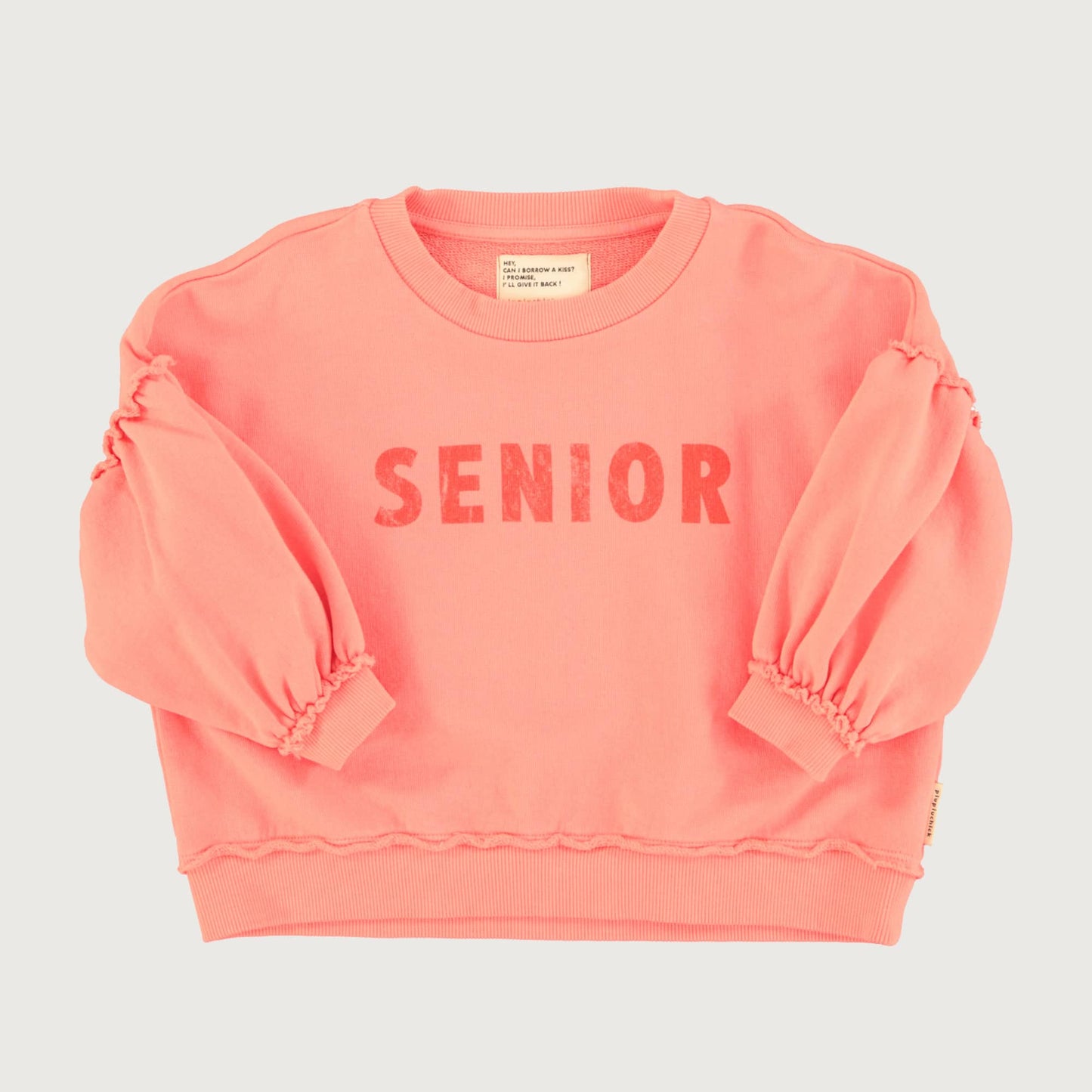 Piupiuchick pink sweatshirt with SENIOR print