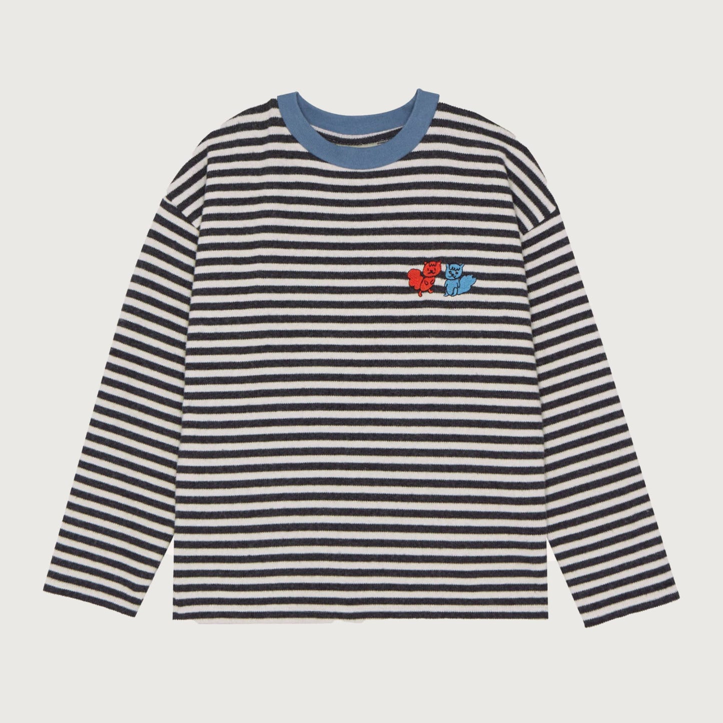 The Campamento Bicolor Stripes T-shirt grey