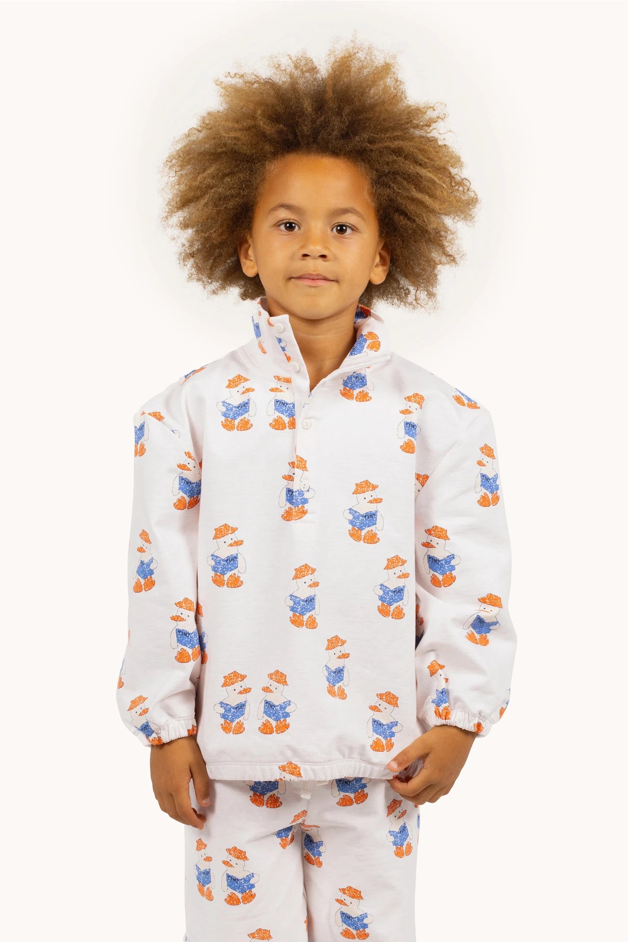 Tinycottons READERS mockneck sweatshirt cream heather